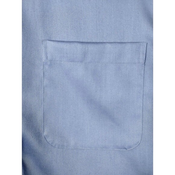 Lands' End Shirt Men's M Button Up Down Long Sleeve Pocket Blue Career Basic - Picture 4 of 11